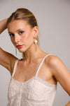 Pendientes nacar blanco