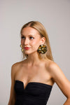 Pendientes flor negra