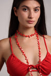 Collar cristales rojos