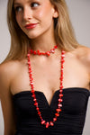 Collar cristales rojos